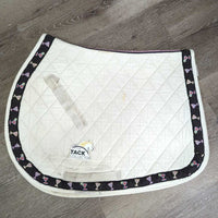 Quilt Jumper Pad, ribbon *fair, clean, dingy, stains, puckers, pilly, mnr hair, holey edges, threads, curled edges, rubs
