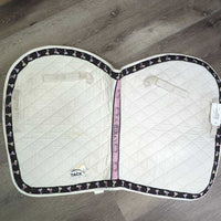 Quilt Jumper Pad, ribbon *fair, clean, dingy, stains, puckers, pilly, mnr hair, holey edges, threads, curled edges, rubs
