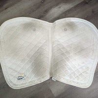 Quilt Jumper Pad, ribbon *fair, clean, dingy, stains, puckers, pilly, mnr hair, holey edges, threads, curled edges, rubs
