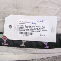 Quilt Jumper Pad, ribbon *fair, clean, dingy, stains, puckers, pilly, mnr hair, holey edges, threads, curled edges, rubs
