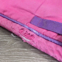 Pillow Jumper Pad, rainbow embroidery, piping *gc, clean, tears, mnr threads, faded, stains, pills, puckers, rubs

