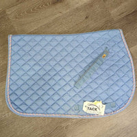 Quilt Jumper Pad, piping *gc, clean, mnr stains, faded, pills, rubs, threads, puckers, curled edges, holey edges
