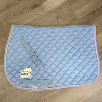 Quilt Jumper Pad, piping *gc, clean, mnr stains, faded, pills, rubs, threads, puckers, curled edges, holey edges
