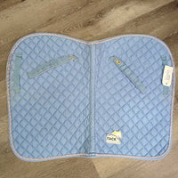 Quilt Jumper Pad, piping *gc, clean, mnr stains, faded, pills, rubs, threads, puckers, curled edges, holey edges
