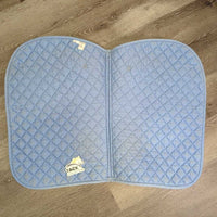 Quilt Jumper Pad, piping *gc, clean, mnr stains, faded, pills, rubs, threads, puckers, curled edges, holey edges
