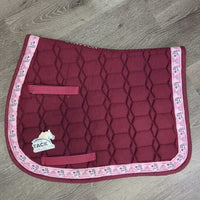 Quilt Jumper Pad, ribbon *gc, clean, v. pilly, lint, mnr hair, puckers, rubs, faded
