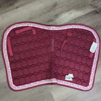 Quilt Jumper Pad, ribbon *gc, clean, v. pilly, lint, mnr hair, puckers, rubs, faded
