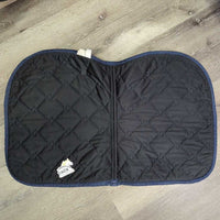 Quilt Jumper Pad, piping *gc/fair, clean, pilly, rubs, holey edges, mnr hair, threads, faded, puckers
