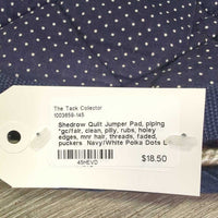 Quilt Jumper Pad, piping *gc/fair, clean, pilly, rubs, holey edges, mnr hair, threads, faded, puckers

