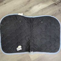 Quilt Jumper Pad, piping *gc, clean, pilly, stains, hair, mnr puckers, rubs, faded, dingy
