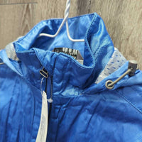 JUNIORSLight Jacket, Mesh Lining, Zipper, Hood *vgc/gc, clean, mnr threads, crinkles, seam puckers
