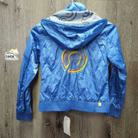 JUNIORSLight Jacket, Mesh Lining, Zipper, Hood *vgc/gc, clean, mnr threads, crinkles, seam puckers
