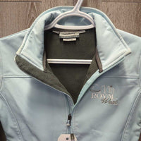 JUNIORS Soft Shell Jacket, Fleece Lined, Zipper "Royal West" *xc/like new

