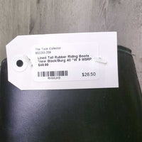 Lined Tall Rubber Riding Boots *new
