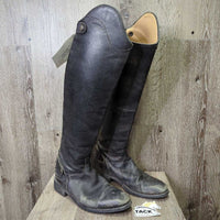 Field Boots, Zips *gc, v.rubbed, clean, v.faded, residue, v.scuffed, stretched els, toe dents
