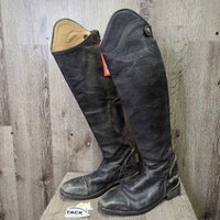 Field Boots, Zips *gc, v.rubbed, clean, v.faded, residue, v.scuffed, stretched els, toe dents
