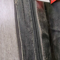 Field Boots, Zips *gc, v.rubbed, clean, v.faded, residue, v.scuffed, stretched els, toe dents
