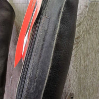 Field Boots, Zips *gc, v.rubbed, clean, v.faded, residue, v.scuffed, stretched els, toe dents
