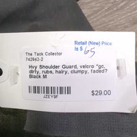 Hvy Shoulder Guard, velcro *gc, dirty, rubs, hairy, clumpy, faded?
