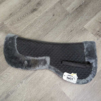 Quilt & Fleece Half Pad, rolled edge *gc,clean, rubs, thrads, clumpy, stains, loose threads
