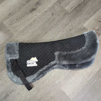 Quilt & Fleece Half Pad, rolled edge *gc,clean, rubs, thrads, clumpy, stains, loose threads
