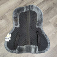 Quilt & Fleece Half Pad, rolled edge *gc,clean, rubs, thrads, clumpy, stains, loose threads
