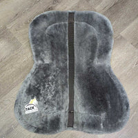 Quilt & Fleece Half Pad, rolled edge *gc,clean, rubs, thrads, clumpy, stains, loose threads
