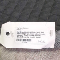 Quilt & Fleece Half Pad, rolled edge *gc,clean, rubs, thrads, clumpy, stains, loose threads
