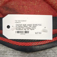 Quilt Jumper Saddle Pad, 2x Piping, Glitter *fair, clean, residue?dirt, peeling, stains, hairy
