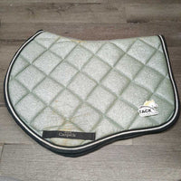 Quilt Jumper SadQuilt Jumper Saddle Pad, 2x Piping, Glitter *fair, clean, residue?dirt, peeling, stainsdle Pad, Glitter *gc dirt, mnr hair, rubs, hairy
