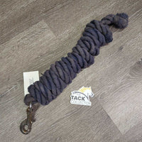 Cotton Lead Rope, snap *gc/fair, dirty, smell, residue, faded, uncoiling, frayed, snags, pills
