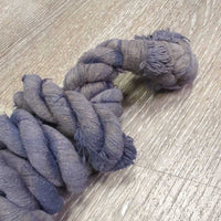 Cotton Lead Rope, snap *gc/fair, dirty, smell, residue, faded, uncoiling, frayed, snags, pills
