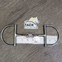 Thin Curved D Ring French Link Bit *vgc, clean, scuffs, mnr residue, mnr loose hinges
