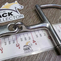 Thin Curved D Ring French Link Bit *vgc, clean, scuffs, mnr residue, mnr loose hinges
