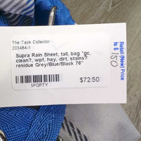 Rain Sheet, tail, bag *gc, clean?, wpf, hay, dirt, stains? residue
