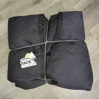 300g Hvy High Neck Winter Blanket, 2 legs, bag *gc, v.dirty, film, mnr wpf, rubs, pills, tiny hole, threads & fading, smells, cracking logo
