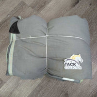 Med Winter Blanket, tail *gc, wpf, dirty, hair, residue, mnr rust, threads, stains, faded, rubs, snags, unstitched velcro
