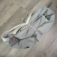 Med Winter Blanket, tail *gc, wpf, dirty, hair, residue, mnr rust, threads, stains, faded, rubs, snags, unstitched velcro
