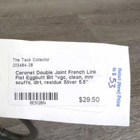 Double Joint French Link Flat Eggbutt Bit *vgc, clean, mnr scuffs, dirt, residue
