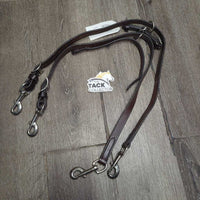 Leather Grazing Reins & Crown Piece *xc/like new, clean, v.mnr creases, film & edge scrapes
