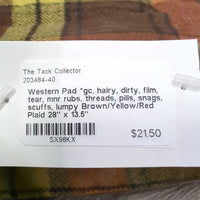 Western Pad *gc, hairy, dirty, film, tear, mnr rubs, threads, pills, snags, scuffs, lumpy

