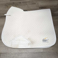 Thick Quilt Jumper Saddle Pad *gc, clean, long scrape?slice, stains, rubs, pills, hair, dingy?
