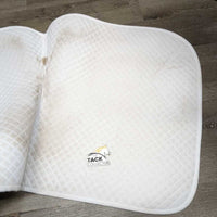 Thick Quilt Jumper Saddle Pad *gc, clean, long scrape?slice, stains, rubs, pills, hair, dingy?

