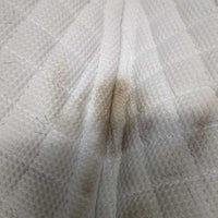 Thick Quilt Jumper Saddle Pad *gc, clean, long scrape?slice, stains, rubs, pills, hair, dingy?

