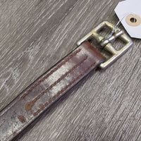 1 Only Thick Wide Stirrup Leather *gc, clean, stains, scrapes, dents, rubs, gouges, creases, stiff spots
