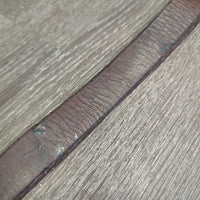 1 Only Thick Wide Stirrup Leather *gc, clean, stains, scrapes, dents, rubs, gouges, creases, stiff spots
