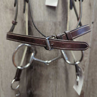 Rsd Monocrown Bridle, Braided Reins, Gag Cheeks, 5" Metalab Eggbutt Gag *xc, clean, mnr stains, scuffs & rubs
