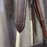 Rsd Monocrown Bridle, Braided Reins, Gag Cheeks, 5" Metalab Eggbutt Gag *xc, clean, mnr stains, scuffs & rubs
