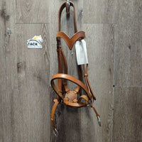 Bitless Sidepull Bridle, Braided Reins & Western Split Reins *like new, mnr dents & stains

