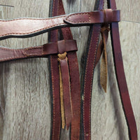 Flat Headstall, laces *like new, stiff, mnr dents & film
